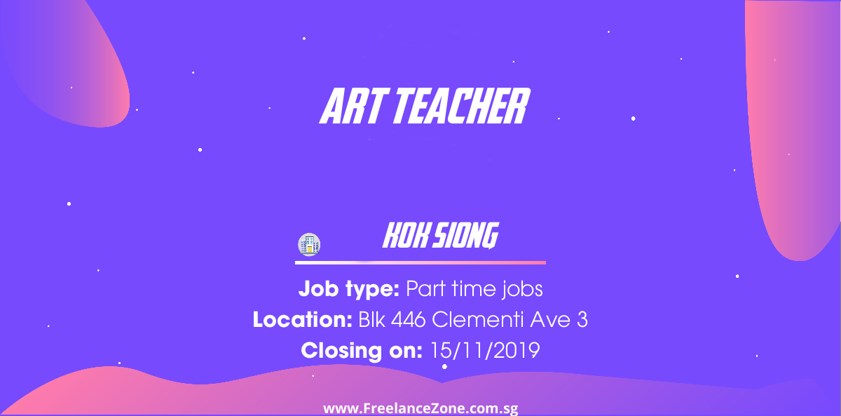 Art Teacher Part time job in Singapore